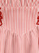 1950s Christmas Candy Cane Striped Lace-Up Holiday Dress - vintage dress, retro fashion, rockabilly