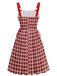 1950s Christmas Candy Cane Striped Lace-Up Holiday Dress - vintage dress, retro fashion, rockabilly