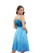 1950s Halloween Elsa Sequined Snowflake Spaghetti Strap Dress - vintage dress, retro fashion, rockabilly