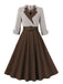 1950s Notched Collar Colorblock Gingham Plaid Dress - vintage dress, retro fashion, rockabilly