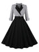 1950s Notched Collar Colorblock Gingham Plaid Dress - vintage dress, retro fashion, rockabilly