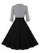 1950s Notched Collar Colorblock Gingham Plaid Dress - vintage dress, retro fashion, rockabilly