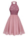 1950s Solid Beaded Sequined Sleeveless Patchwork Dress - vintage dress, retro fashion, rockabilly