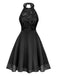 1950s Solid Beaded Sequined Sleeveless Patchwork Dress - vintage dress, retro fashion, rockabilly