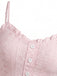 Pink 1950s Spaghetti Strap Ruffle Pajama Set 3
