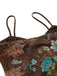 1950s Floral Colorblock Spaghetti Strap Camisole - vintage fashion, retro style