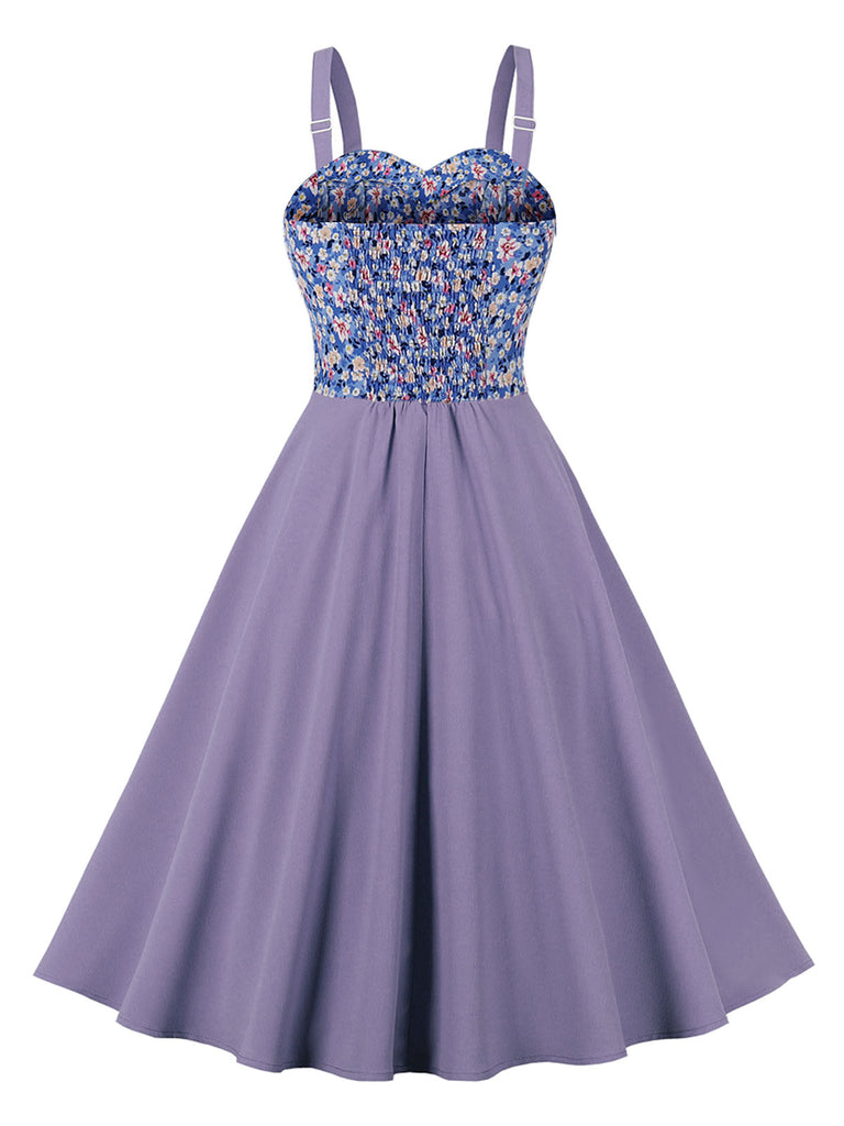1950s Floral Patchwork Strap Swing Dress — vintage elegance for the modern woman