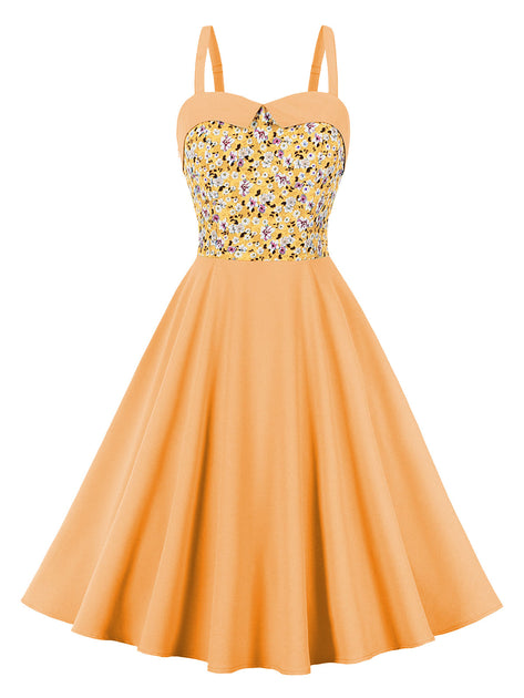 retro stage 50s dresses Retro Stage 1950s Daisy Tulle V-neck Midi Swing Dress Fairycore Tea Party Dress Blue