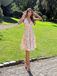 1950s Floral V-Neck Dress - vintage dress, retro fashion, rockabilly