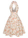 She slips into this 1950s Floral V-Neck Dress and suddenly it's a 1950s daydream
