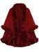 She throws on this 1950s Fur Collar Double Layer Cape Shawl and the city feels like 1950s Paris