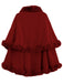 1950s Fur Collar Double Layer Cape Shawl: 1950s tailoring for the woman who leads