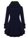 She throws on this 1950s Fur Collar Waisted Winter Coat and the city feels like 1950s Paris