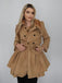 She throws on this 1950s Fur Collar Waisted Winter Coat and the city feels like 1950s Paris