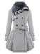 1950s Fur Collar Waisted Winter Coat - vintage fashion, retro style