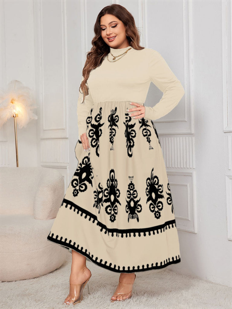 1950s Geometric Print Patchwork Dress: where 1950s romance meets her modern spirit