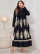 This 1950s Geometric Print Patchwork Dress wraps her in 1950s elegance, one twirl at a time