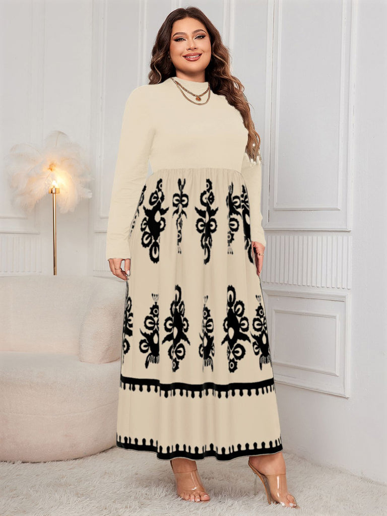 1950s Geometric Print Patchwork Dress: where 1950s romance meets her modern spirit