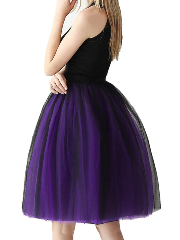 Gradient 1950s Ribbon Belt Mesh Underskirt Petticoat - vintage skirt, retro style