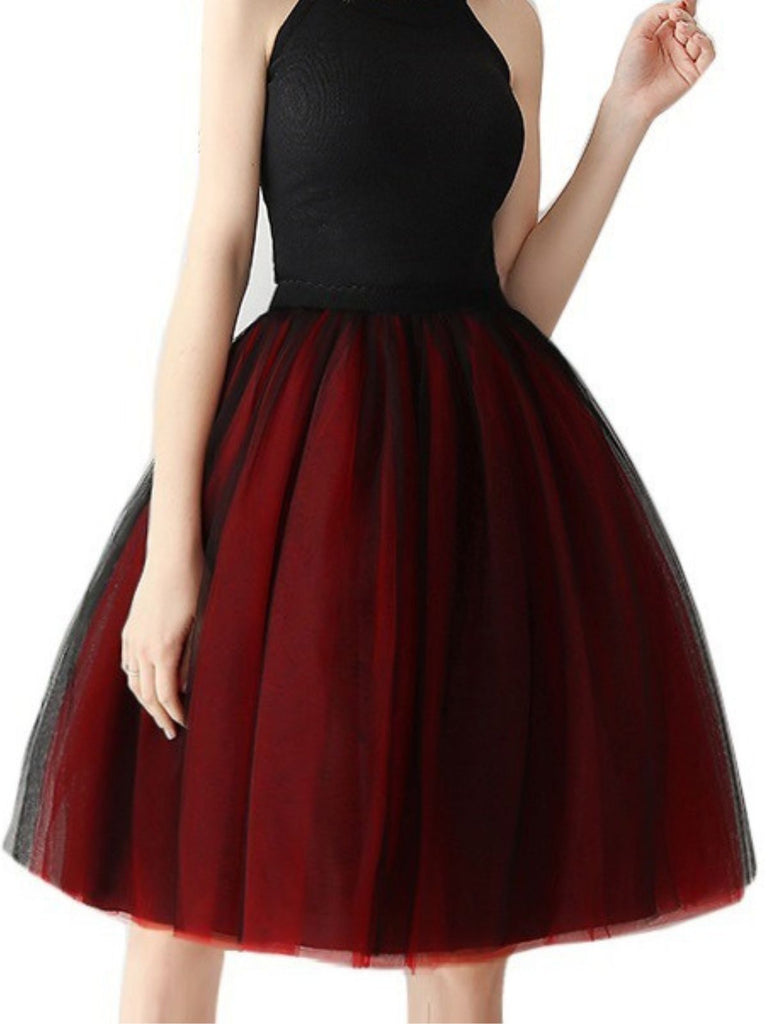 Gradient 1950s Ribbon Belt Mesh Underskirt Petticoat - vintage skirt, retro style