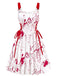 1950s Halloween Blood Splatter Graffiti Slip Dress - vintage dress, retro fashion, rockabilly