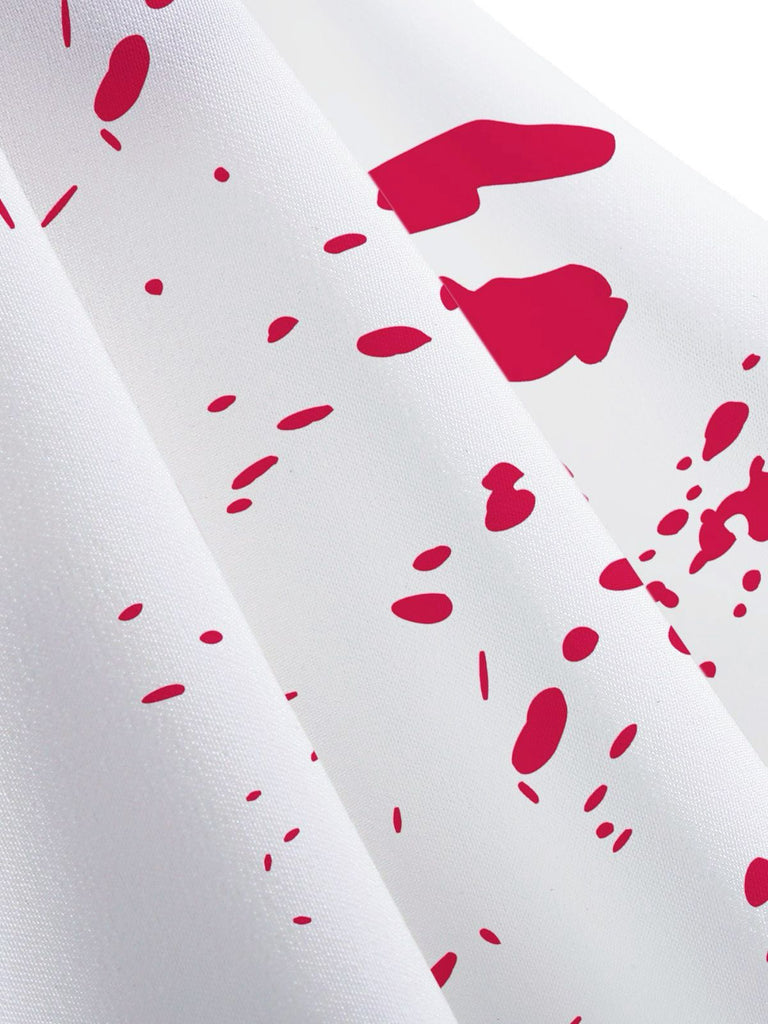 1950s Halloween Blood Splatter Graffiti Slip Dress - vintage dress, retro fashion, rockabilly
