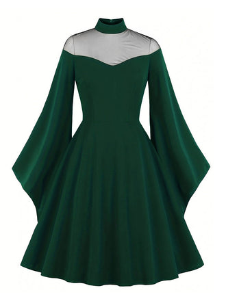 1950s Halloween Flare Sleeve Swing Dress: timeless style reimagined