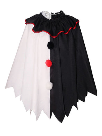 & 1950s Halloween Horror Clown Cosplay Cloak - vintage fashion, retro style