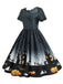 1950s Halloween Lace Patchwork Short Sleeves Dress: where 1950s romance meets her modern spirit