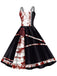 1950s Halloween Roses Blood Double Straps Dress: where 1950s romance meets her modern spirit
