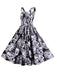 1950s Halloween Skull Sleeveless Swing Dress - vintage dress, retro fashion, rockabilly