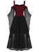 1950s Halloween Witch Transparent Sleeves Strap Dress — vintage elegance for the modern woman