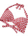 1950s Halter Plaids Lace-Up Swimsuit: 1950s Riviera elegance, reimagined for her