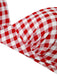 This 1950s Halter Plaids Lace-Up Swimsuit carries 1950s vacation dreams in every stitch