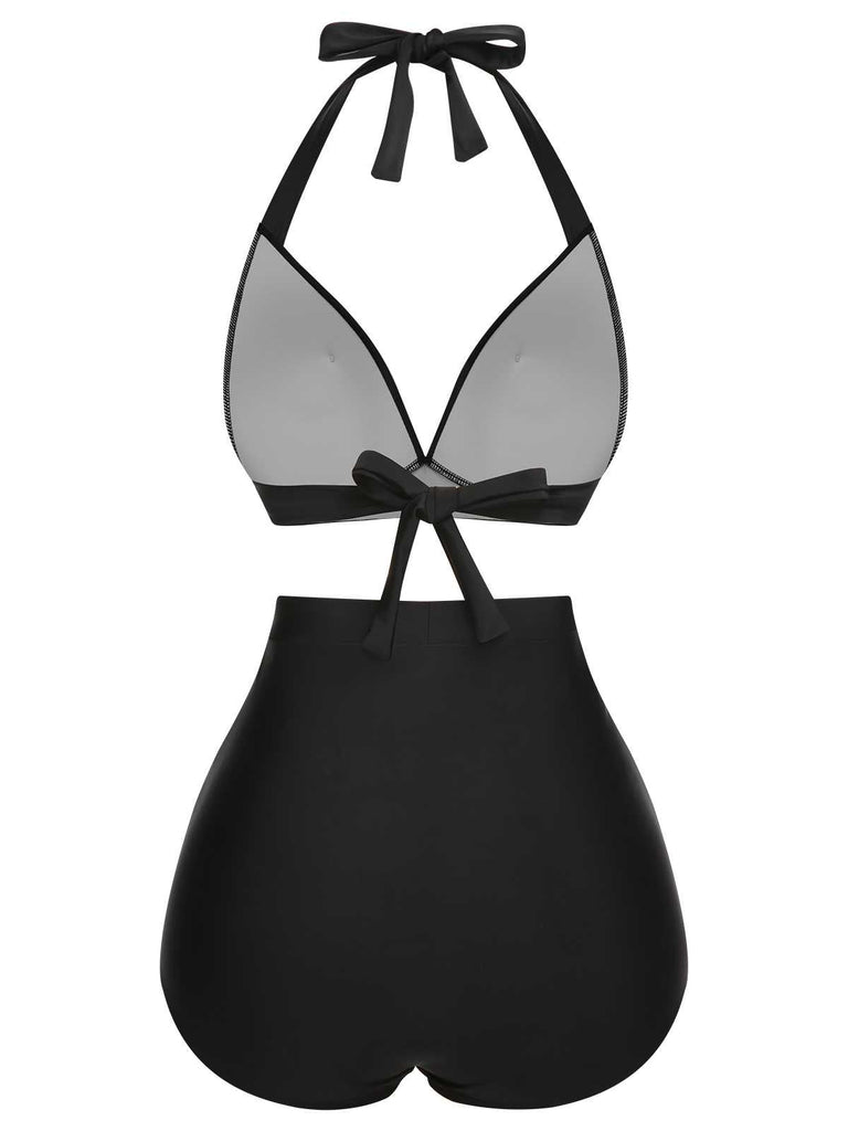 1950s Halter Plaids Lace-Up Swimsuit — because 1950s glamour never goes out of style