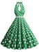 1950s Halter Polka Dot Print Swing Dress: where 1950s romance meets her modern spirit