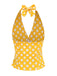 1950s Halter Polka Dots Backless Top - vintage fashion, retro style