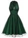 1950s Halter Polka Dots Mesh Dress — vintage elegance for the modern woman