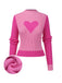 She finds her 1950s story in this 1950s Heart Knitted Patchwork Sweater