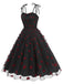 1950s Heart Mesh Patchwork Suspender Dress — a 1950s silhouette that turns sidewalks into runways