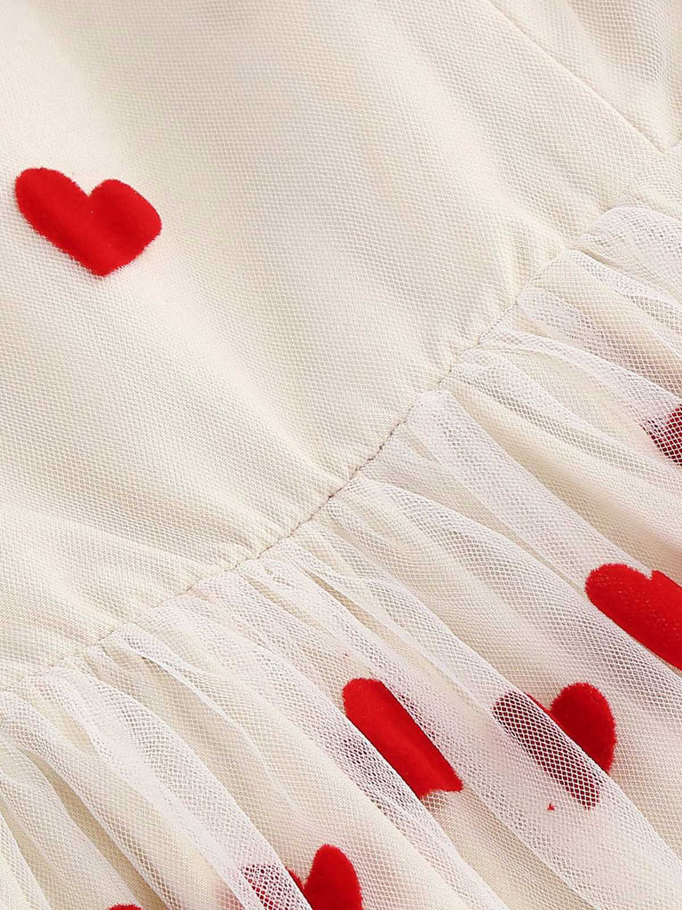 1950s Heart Mesh Patchwork Suspender Dress — the kind of 1950s dress that makes strangers smile