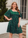 She slips into this 1950s Hot Stamping Stars Square Neck Dress and suddenly it's a 1950s daydream