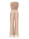 1950s Solid Feather Sequin Patchwork Strapless Jumpsuit - vintage jumpsuit, retro fashion