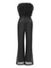 1950s Solid Feather Sequin Patchwork Strapless Jumpsuit - vintage jumpsuit, retro fashion