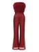 1950s Solid Feather Sequin Patchwork Strapless Jumpsuit - vintage jumpsuit, retro fashion