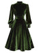 1950s Keyhole V-Neck Pearl Velvet Dress - vintage dress, retro fashion, rockabilly