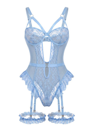 1950s Lace Cutout Garter Bodysuit Lingerie Set, vintage fashion, retro style, rockabilly, pin-up fashion - vintage inspired fashion
