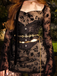 1950s Lace Floral Bishop Sleeves Dress - vintage dress, retro fashion, rockabilly