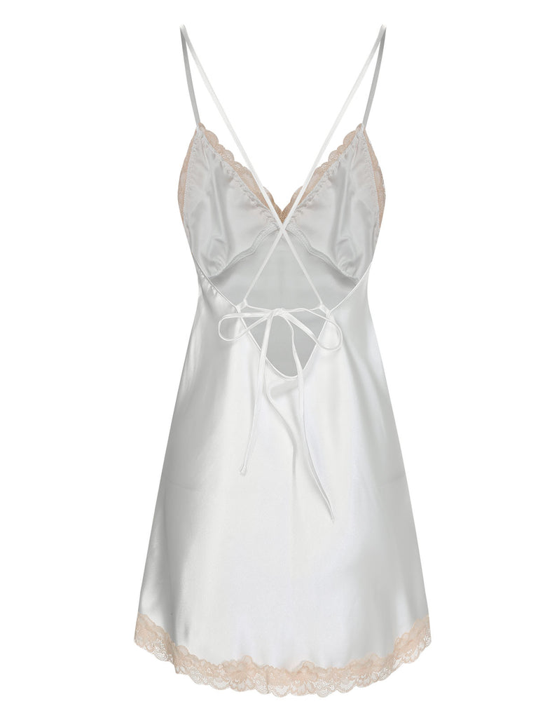 1950s Lace Patchwork Suspender Sleepwear | 1950s | vintage nightgown, retro sleepwear