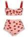 1950s Lace Strawberry Cami Tankini Set - vintage fashion, retro style, classic elegance for vintage lovers